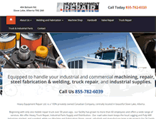 Tablet Screenshot of heavyequipmentrepair.ca